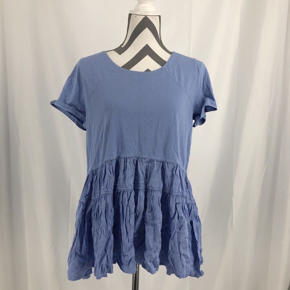 Soft Surroundings Womens Medium Blue Top